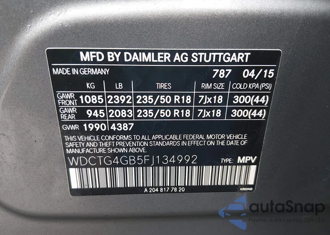 WDCTG4GB5FJ134992: 44540523