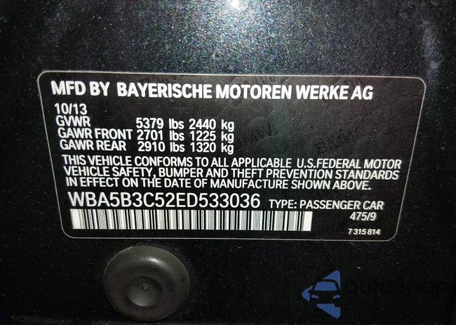 WBA5B3C52ED533036: 44540560