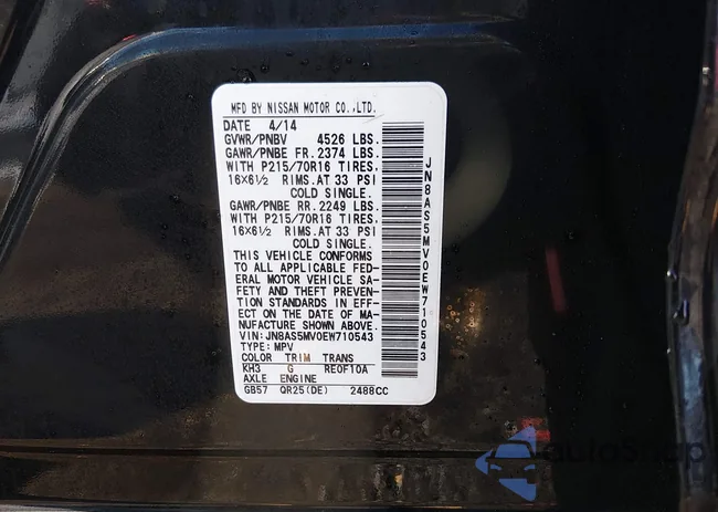 JN8AS5MV0EW710543: 44541612