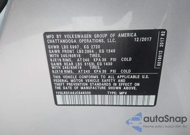 1V2LR2CA6JC548330: 44541841