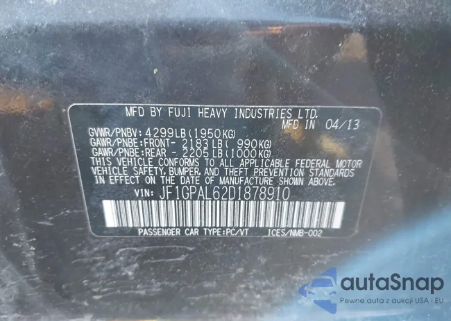 JF1GPAL62D1878910: 44541886