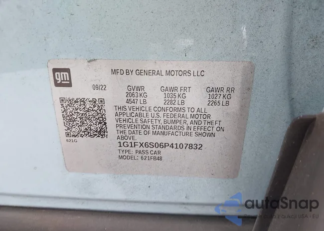 1G1FX6S06P4107832: 44541235