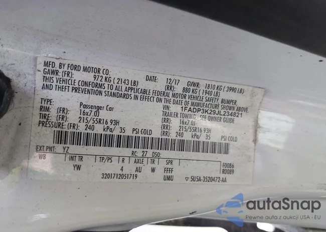 1FADP3K29JL234821: 44541333