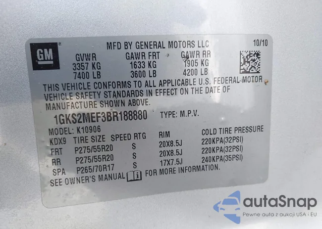 1GKS2MEF3BR188880: 44542687