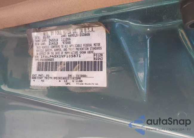 1FALP45X1VF185871: 44542977