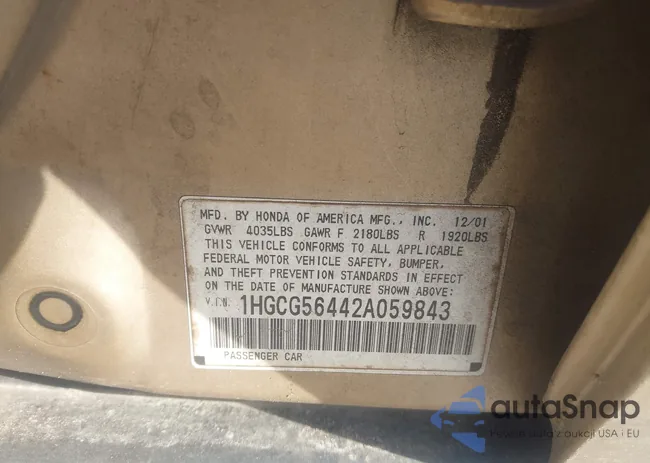 1HGCG56442A059843: 44543018