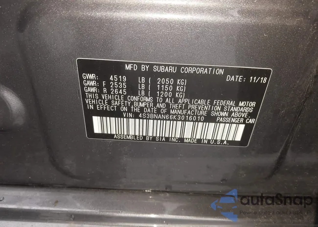 4S3BNAN66K3016010: 44543085