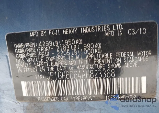 JF1GH6D64AH823368: 44543128