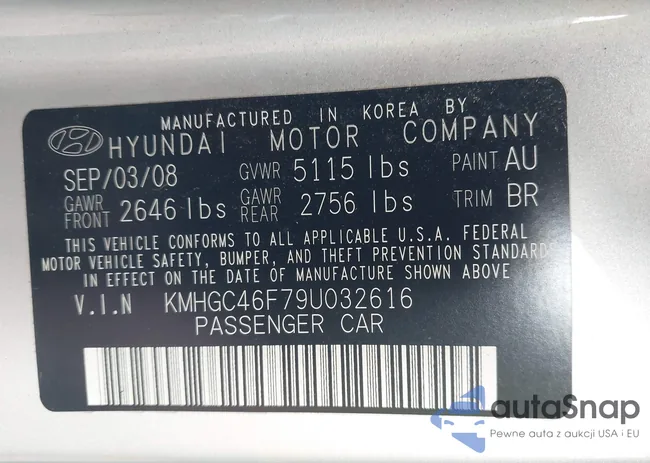 KMHGC46F79U032616: 44542253