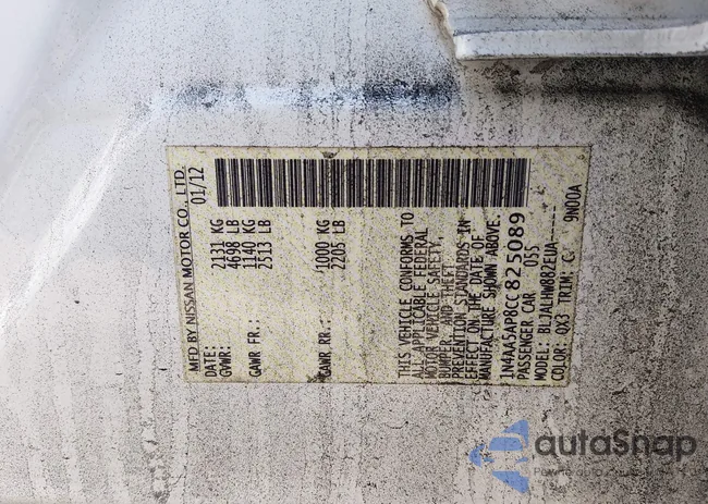 1N4AA5AP8CC825089: 44542452