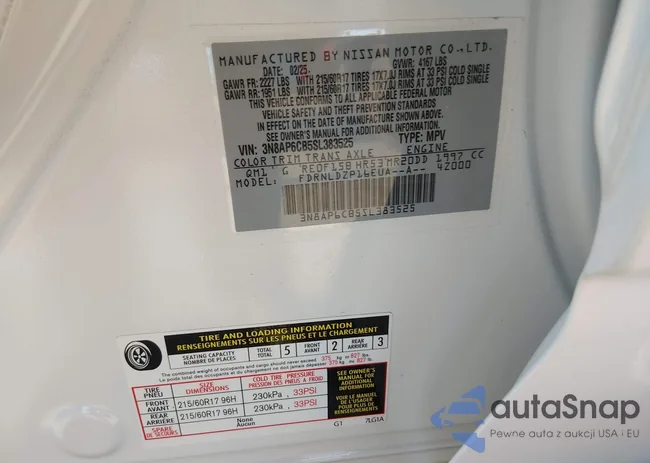 3N8AP6CB5SL383525: 44542513