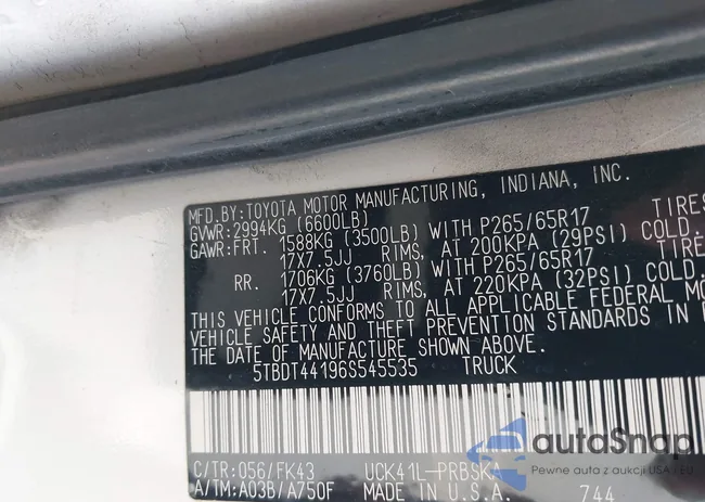 5TBDT44196S545535: 44543583