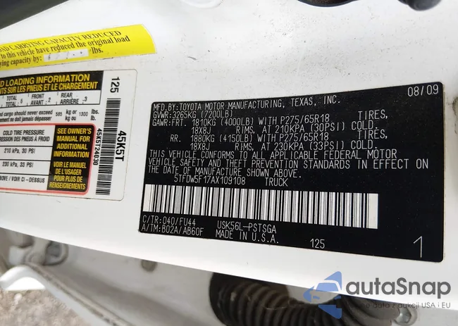 5TFDW5F17AX109108: 44543810