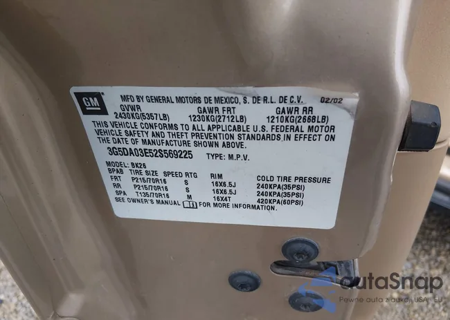 3G5DA03E52S569225: 44543928