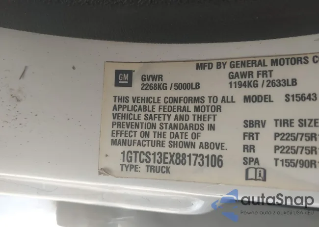 1GTCS13EX88173106: 44543998