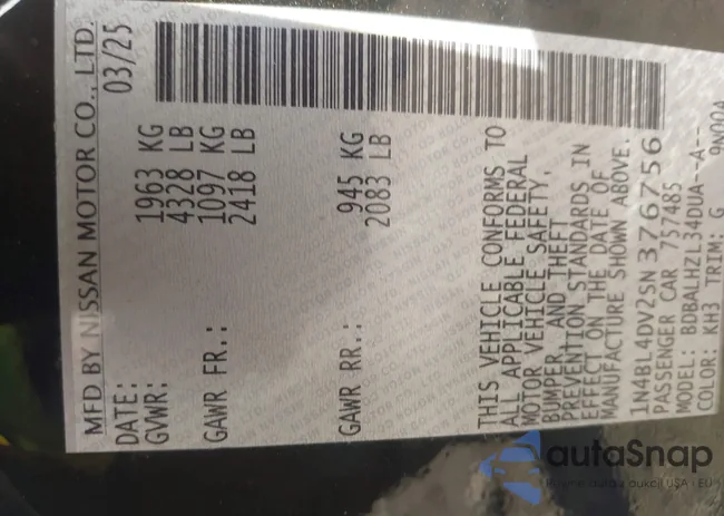 1N4BL4DV2SN376756: 44544024