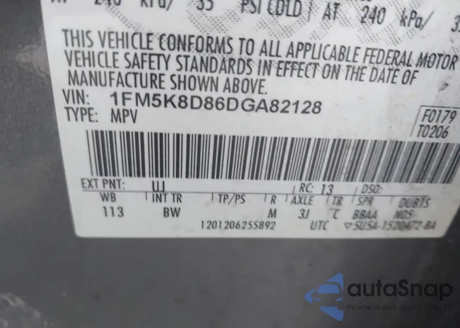 1FM5K8D86DGA82128: 44544140