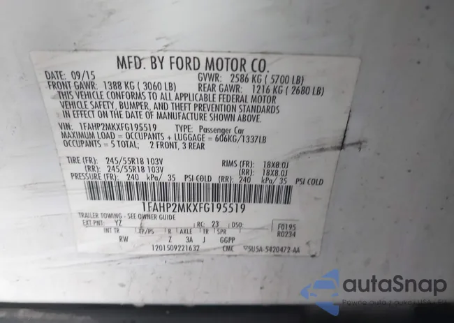 1FAHP2MKXFG195519: 44543389