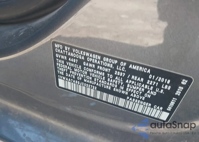 1VWAA7A33JC022722: 44543390