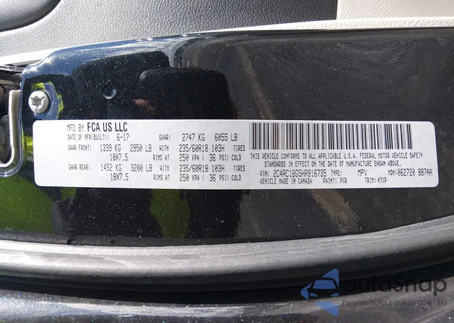 2C4RC1BG5HR816735: 44543442