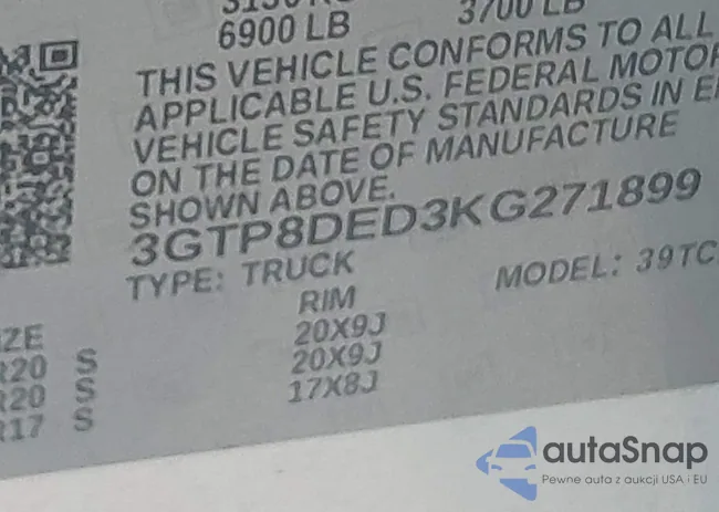 3GTP8DED3KG271899: 44543451