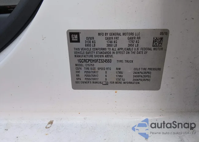 1GCRCPEH9FZ324560: 44543559