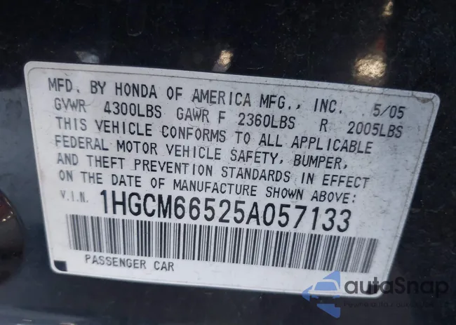 1HGCM66525A057133: 44544604