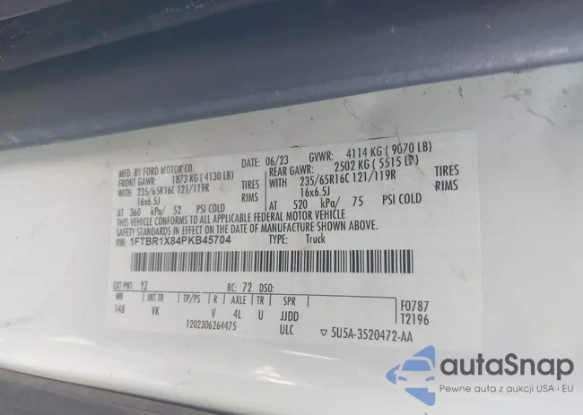 1FTBR1X84PKB45704: 44544606