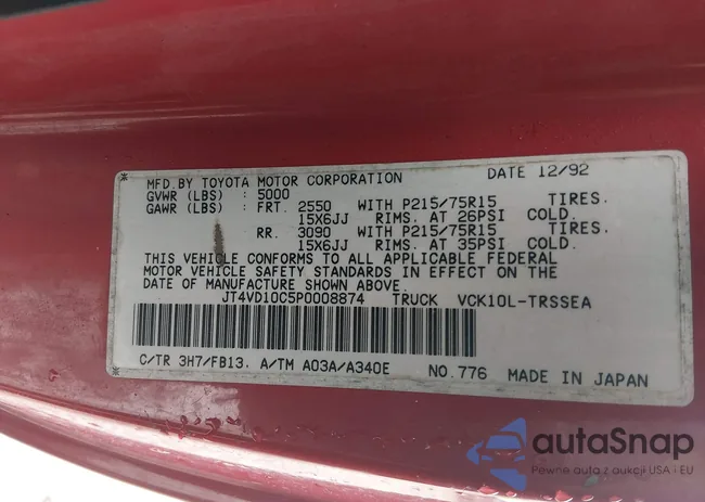 JT4VD10C5P0008874: 44544644