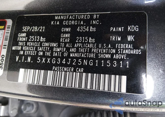 5XXG34J25NG115311: 44544834