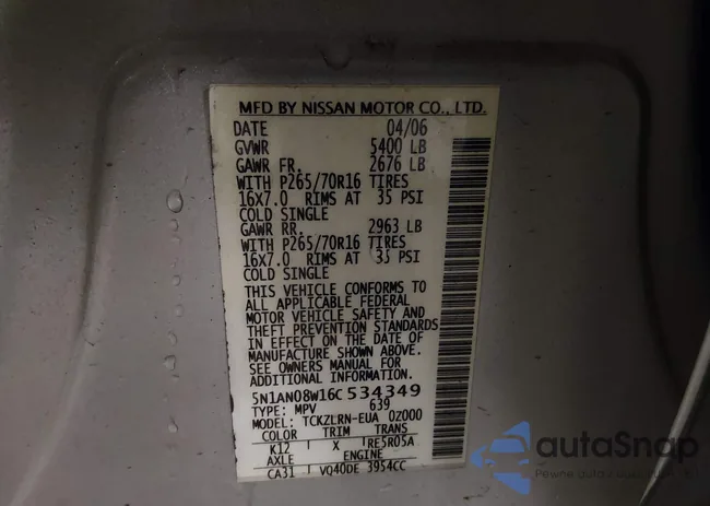 5N1AN08W16C534349: 44544967