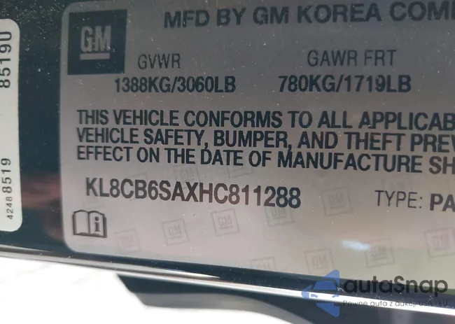 KL8CB6SAXHC811288: 44545016