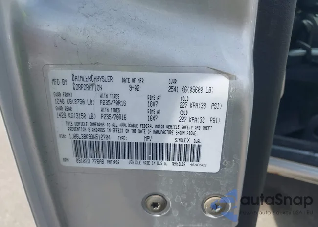 1J8GL38K93W512704: 44544276