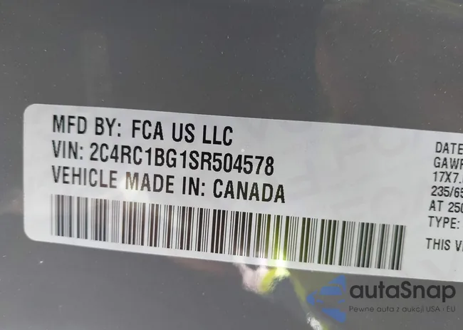 2C4RC1BG1SR504578: 44544321