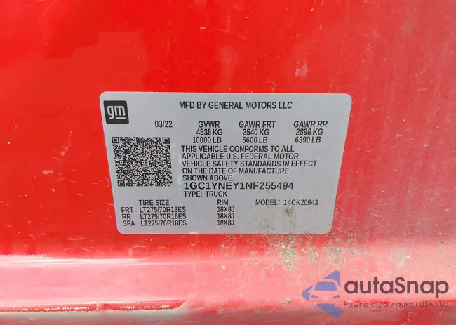 1GC1YNEY1NF255494: 44545655