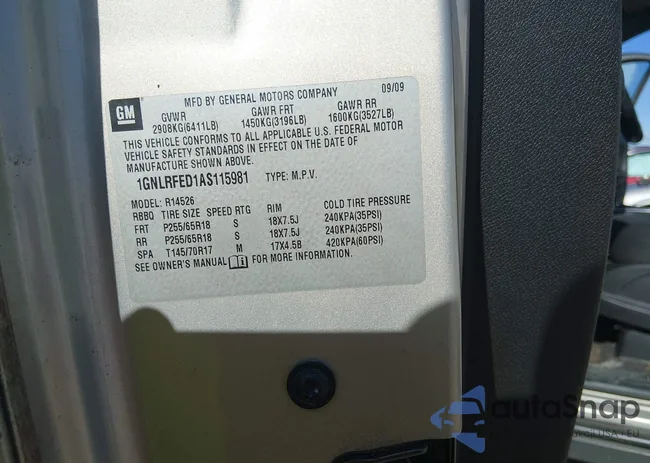 1GNLRFED1AS115981: 44545728