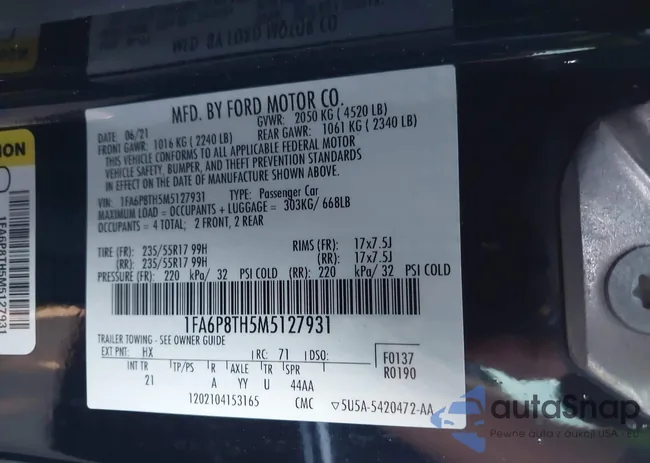 1FA6P8TH5M5127931: 44545850