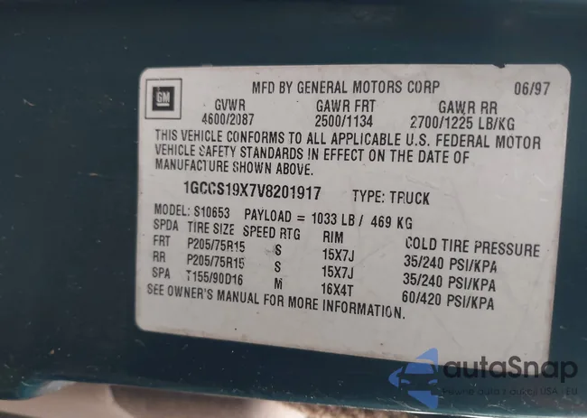 1GCCS19X7V8201917: 44545865