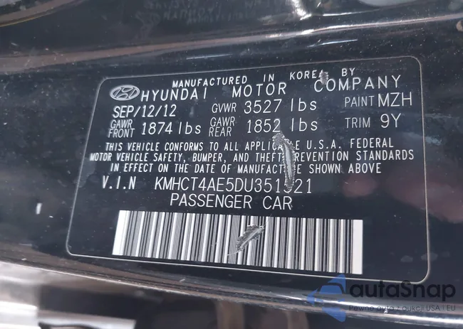 KMHCT4AE5DU351521: 44545964