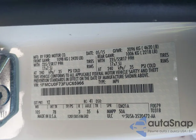 1FMCU0F73FUC65966: 44546059