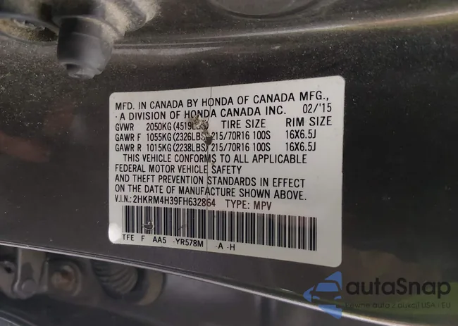 2HKRM4H39FH632864: 44546080