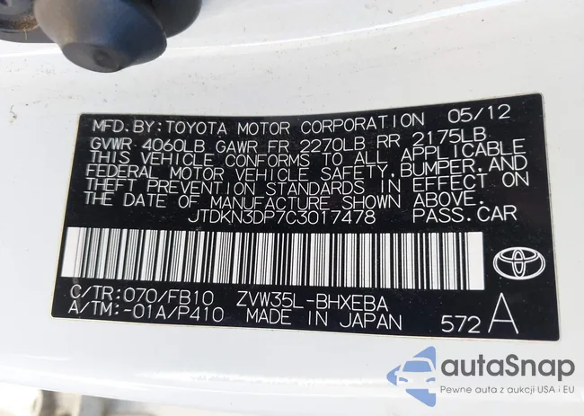 JTDKN3DP7C3017478: 44546099