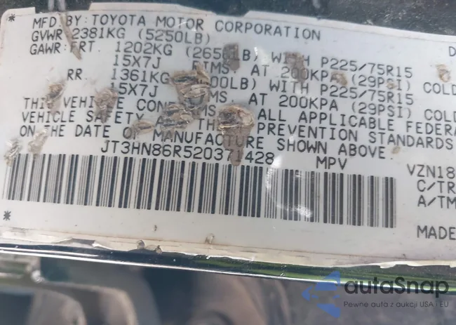 JT3HN86R520371428: 44546763