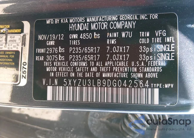 5XYZU3LB9DG042564: 44546337