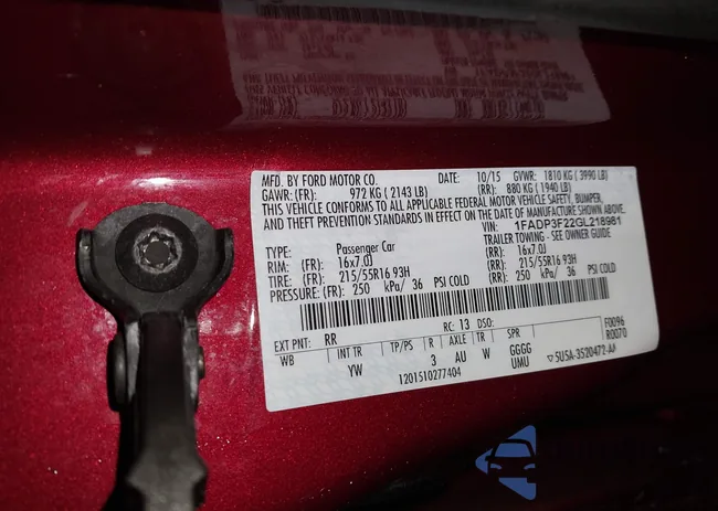 1FADP3F22GL218981: 44546342