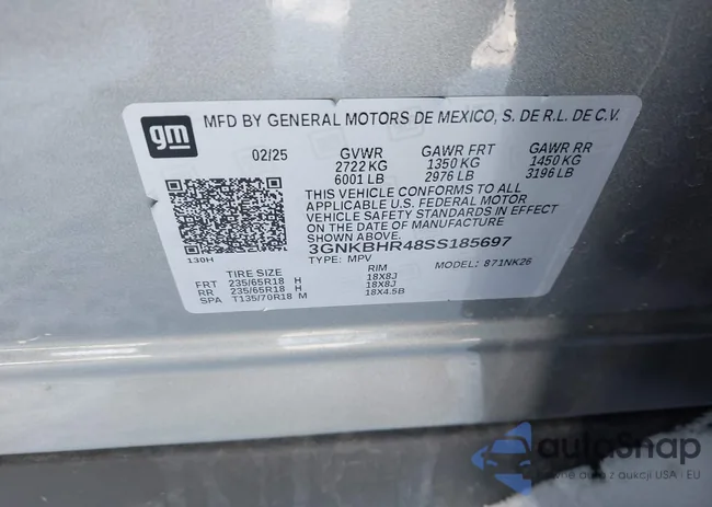 3GNKBHR48SS185697: 44546355