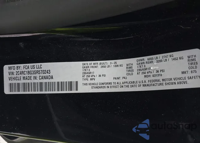 2C4RC1BG3SR570243: 44546412