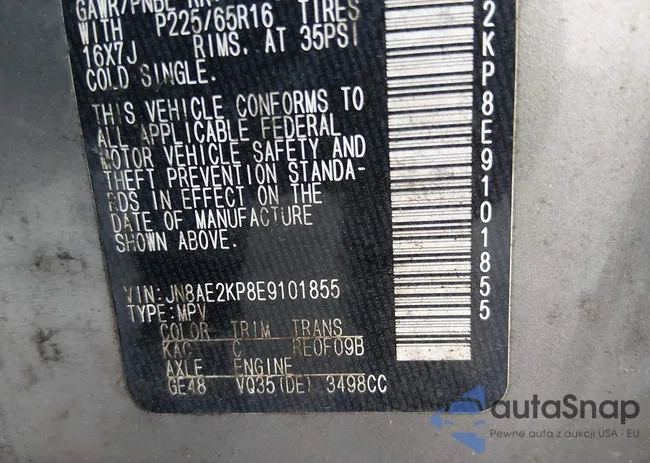 JN8AE2KP8E9101855: 44547642