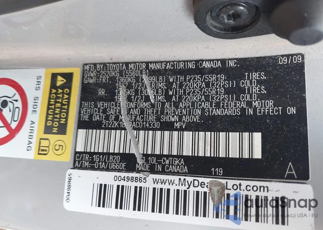 2T2ZK1BA1AC014330: 44547861