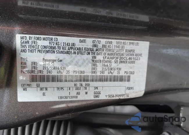 1FAHP3F20CL461023: 44548018